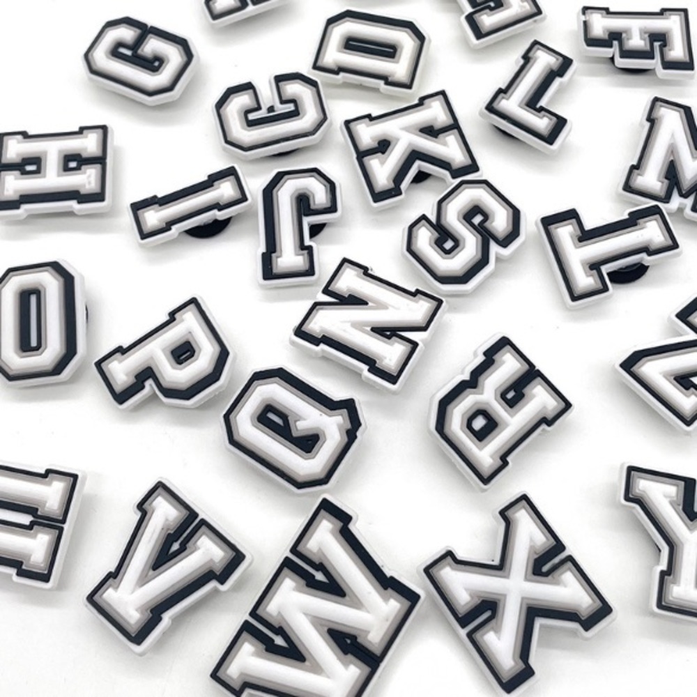 Designer Alphabet PVC 26 Letter Shoe Charms For Crocs 26 PC Set NEW